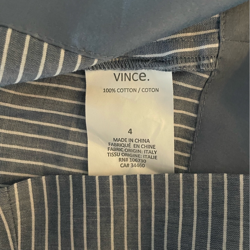Vince NWOT A-Line Pinstripe Skirt, Size 4, 100% Cotton - Picture 4 of 4